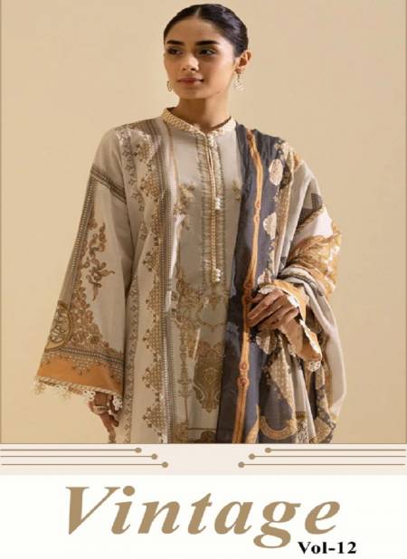 Shraddha Vintage Vol 12 Cotton Pakistani Suits Catalog
